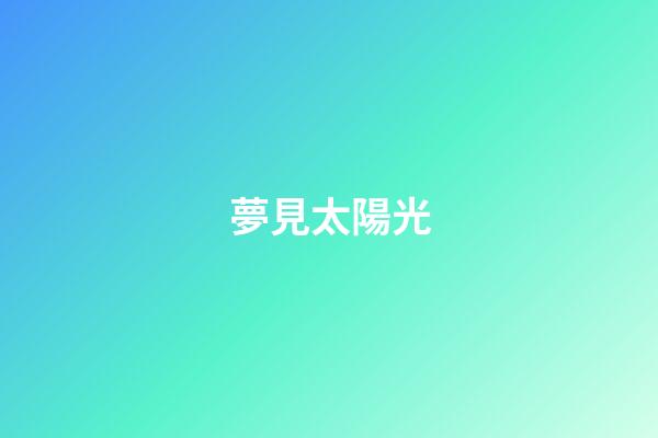 夢見太陽光