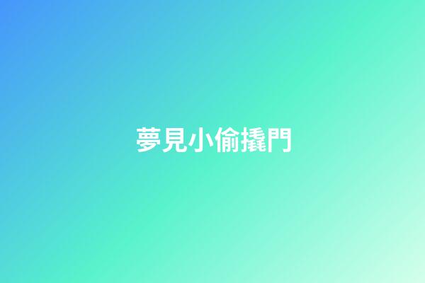 夢見小偷撬門