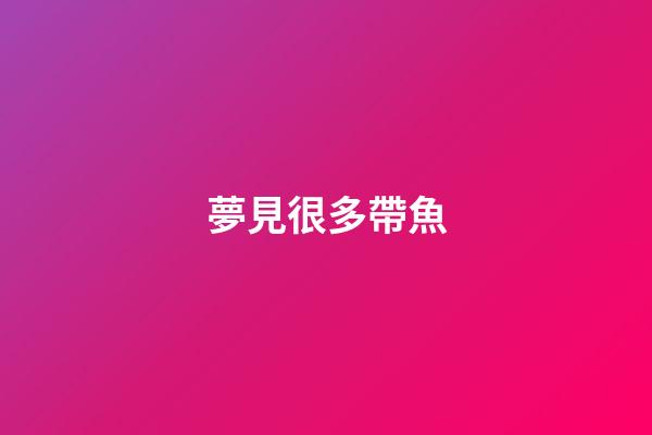 夢見很多帶魚