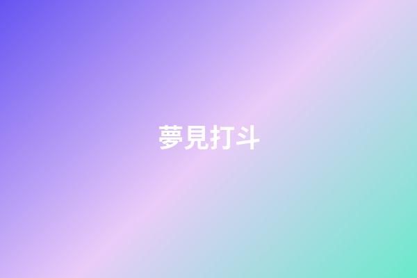 夢見打斗