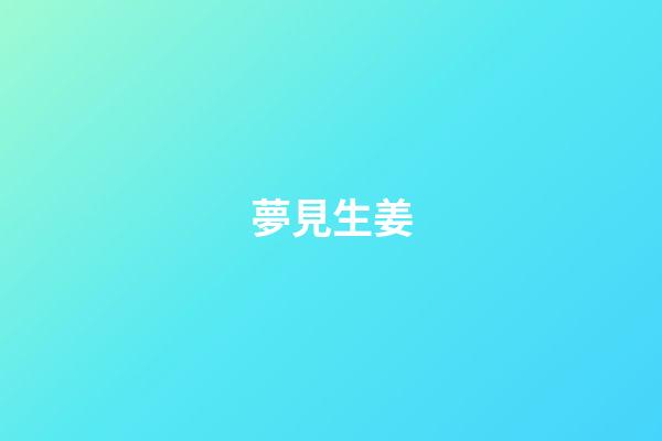 夢見生姜