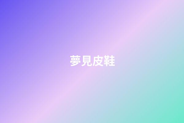 夢見皮鞋