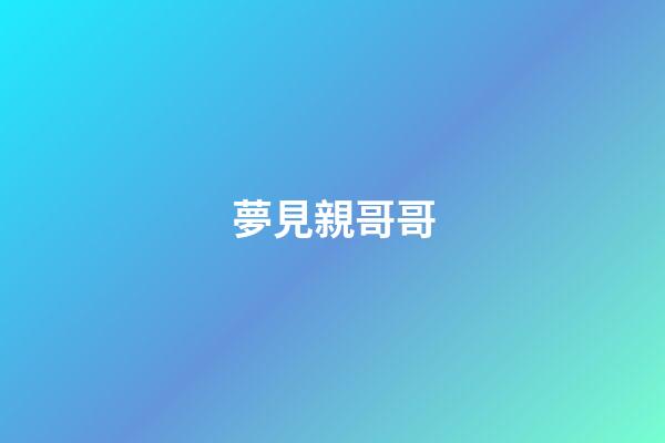 夢見親哥哥