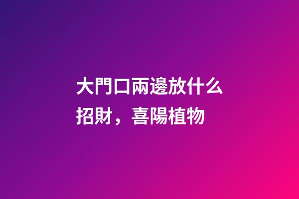 大門口兩邊放什么招財，喜陽植物
