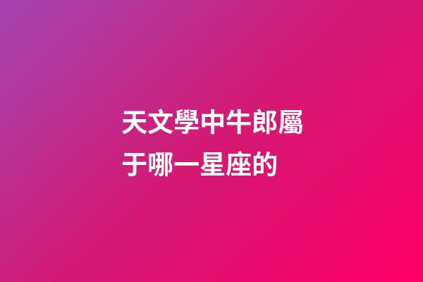 天文學中牛郎屬于哪一星座的-第1張-星座運勢-玄機派