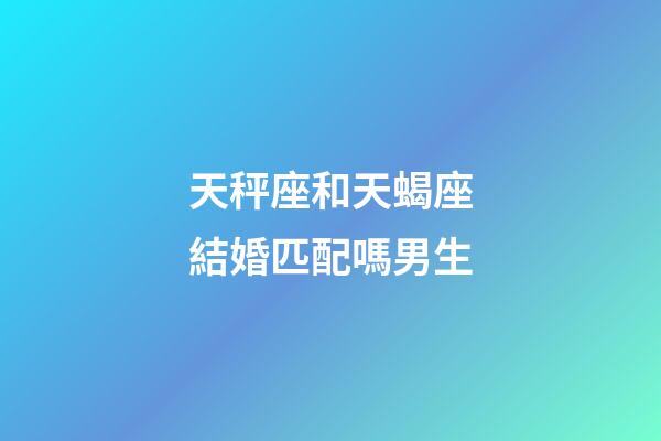 天秤座和天蝎座結婚匹配嗎男生-第1張-星座運勢-玄機派