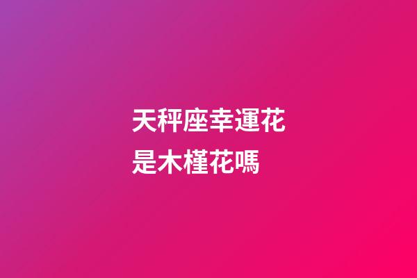 天秤座幸運花是木槿花嗎