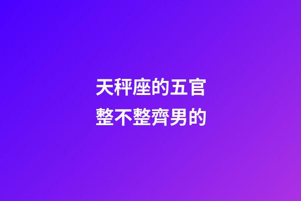 天秤座的五官整不整齊男的-第1張-星座運勢-玄機派