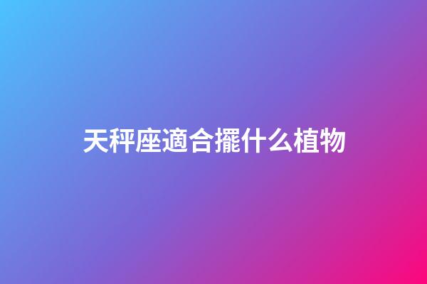 天秤座適合擺什么植物-第1張-星座運勢-玄機派