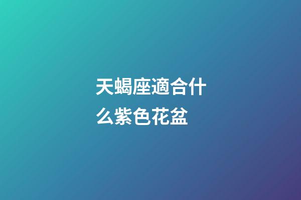 天蝎座適合什么紫色花盆-第1張-星座運(yùn)勢(shì)-玄機(jī)派