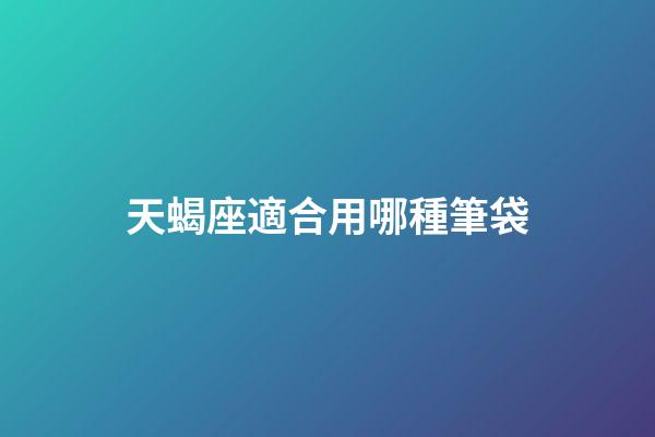 天蝎座適合用哪種筆袋-第1張-星座運勢-玄機派