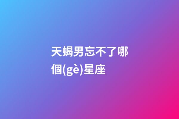 天蝎男忘不了哪個(gè)星座-第1張-星座運(yùn)勢(shì)-玄機(jī)派