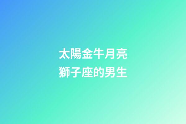 太陽金牛月亮獅子座的男生-第1張-星座運勢-玄機派