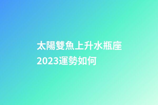 太陽雙魚上升水瓶座2023運勢如何-第1張-星座運勢-玄機派