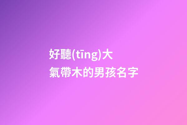 好聽(tīng)大氣帶木的男孩名字(帶木的名字男孩洋氣點(diǎn))-第1張-男孩起名-玄機(jī)派