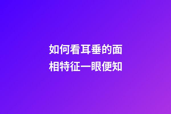 如何看耳垂的面相特征一眼便知
