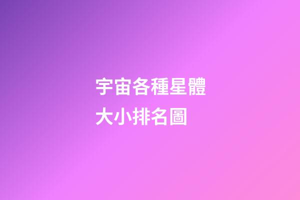 宇宙各種星體大小排名圖-第1張-星座運勢-玄機派