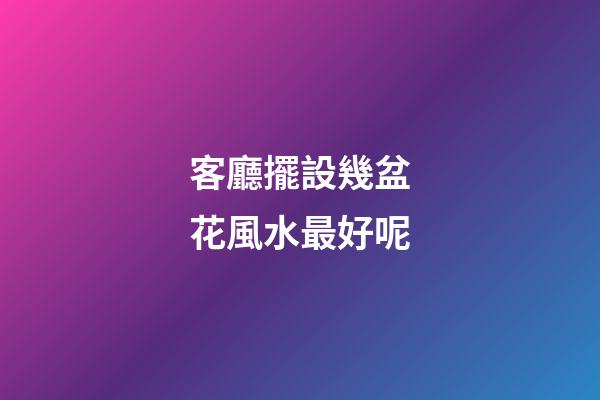 客廳擺設幾盆花風水最好呢
