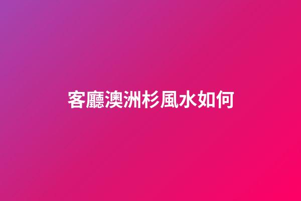 客廳澳洲杉風水如何
