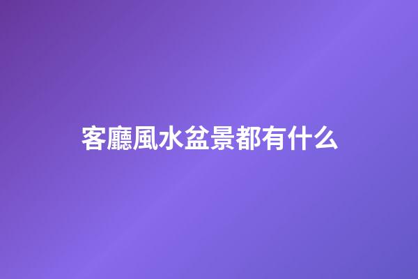 客廳風水盆景都有什么