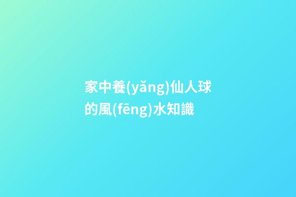 家中養(yǎng)仙人球的風(fēng)水知識