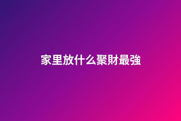 家里放什么聚財最強