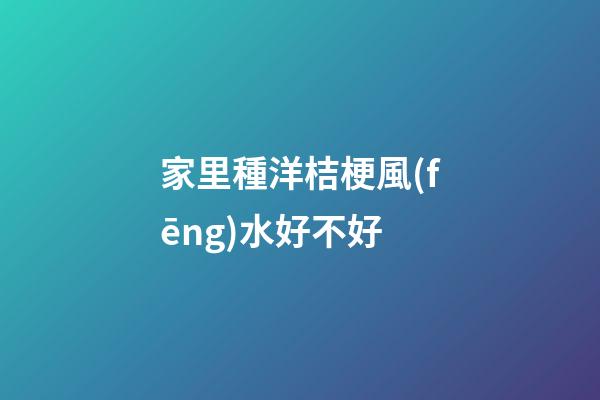 家里種洋桔梗風(fēng)水好不好