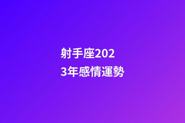 射手座2023年感情運勢-第1張-星座運勢-玄機派
