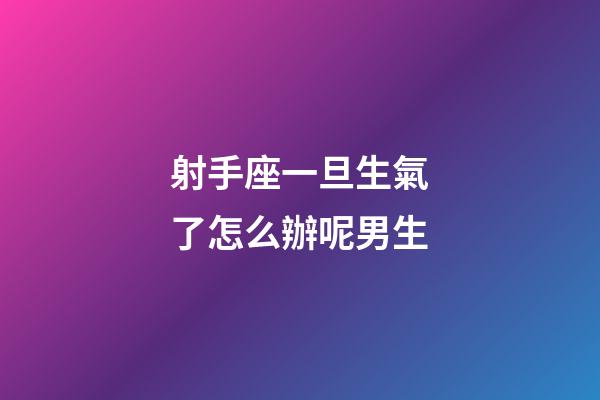 射手座一旦生氣了怎么辦呢男生-第1張-星座運勢-玄機派