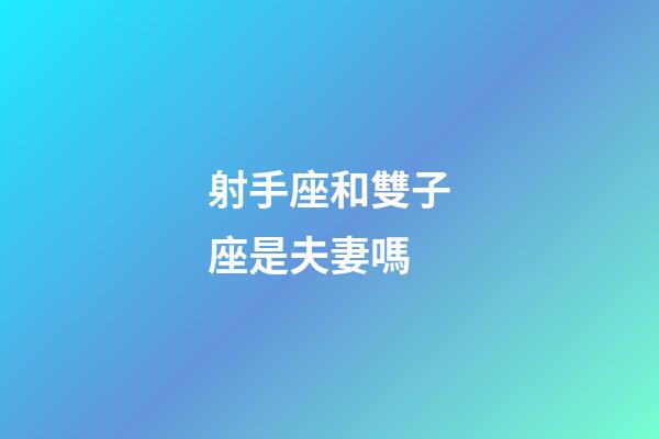 射手座和雙子座是夫妻嗎-第1張-星座運勢-玄機派