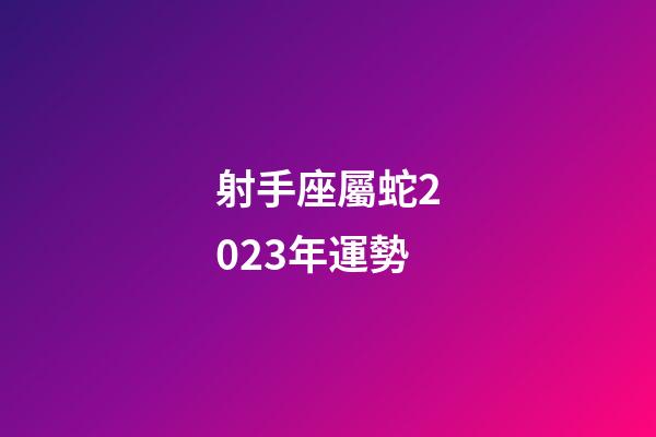射手座屬蛇2023年運勢-第1張-星座運勢-玄機派