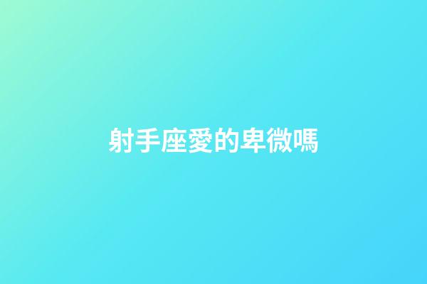 射手座愛的卑微嗎-第1張-星座運勢-玄機(jī)派