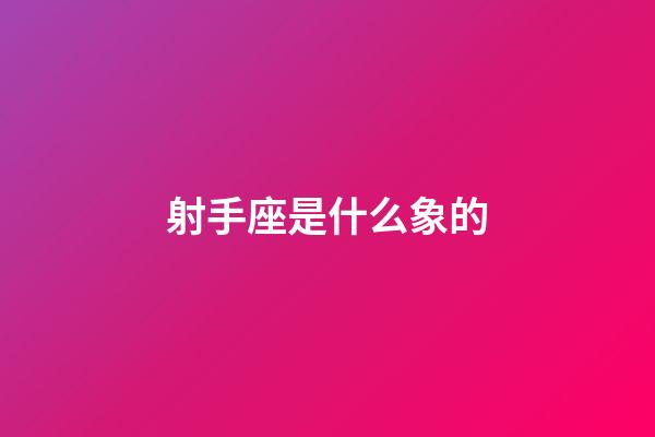 射手座是什么象的-第1張-星座運勢-玄機派