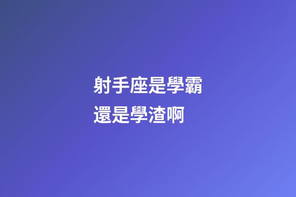 射手座是學霸還是學渣啊-第1張-星座運勢-玄機派