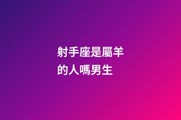 射手座是屬羊的人嗎男生-第1張-星座運勢-玄機派