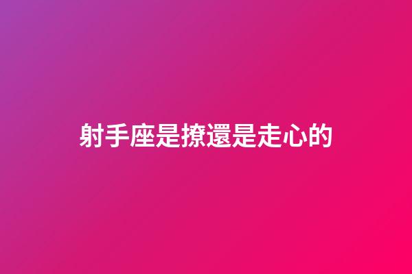 射手座是撩還是走心的-第1張-星座運(yùn)勢(shì)-玄機(jī)派