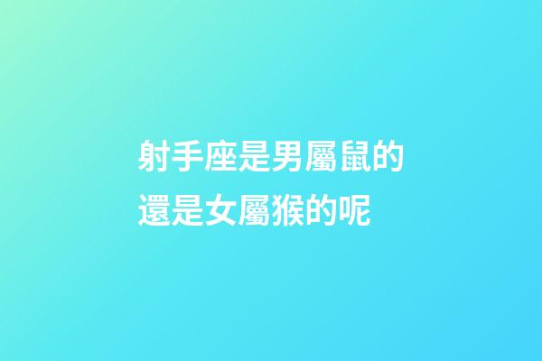 射手座是男屬鼠的還是女屬猴的呢-第1張-星座運(yùn)勢(shì)-玄機(jī)派