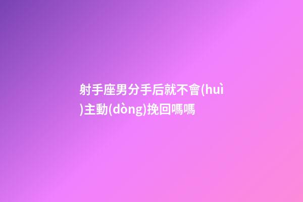 射手座男分手后就不會(huì)主動(dòng)挽回嗎嗎-第1張-星座運(yùn)勢(shì)-玄機(jī)派