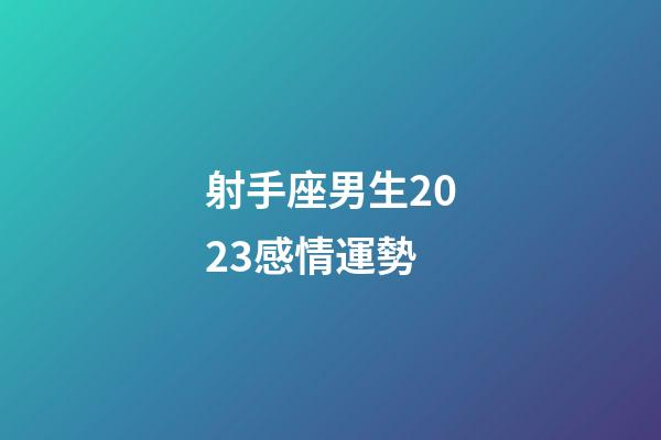 射手座男生2023感情運勢-第1張-星座運勢-玄機派