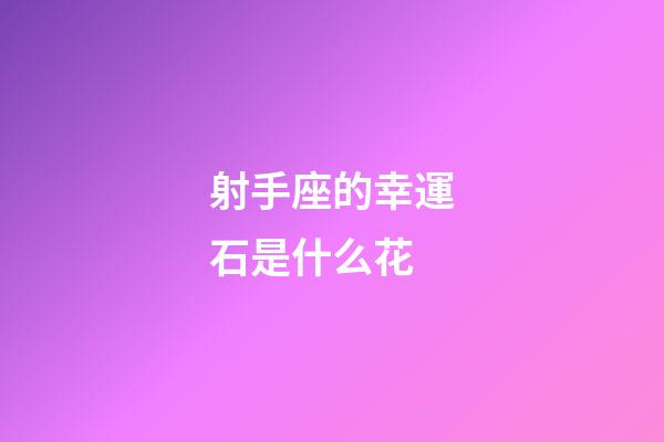 射手座的幸運石是什么花-第1張-星座運勢-玄機派