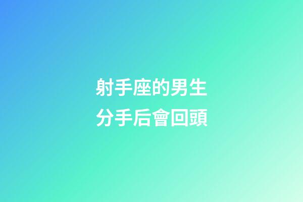 射手座的男生分手后會回頭-第1張-星座運勢-玄機派