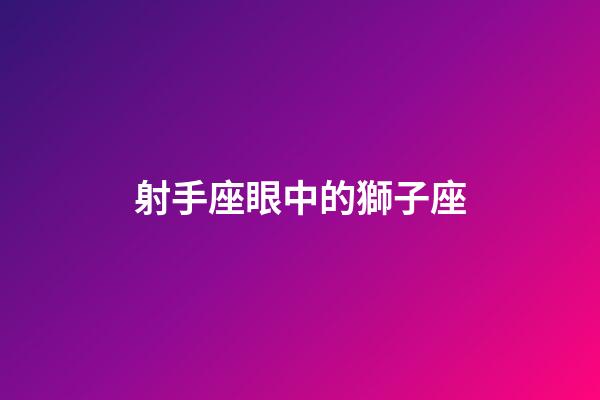 射手座眼中的獅子座-第1張-星座運勢-玄機派