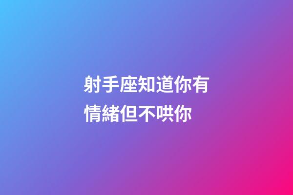 射手座知道你有情緒但不哄你-第1張-星座運勢-玄機派