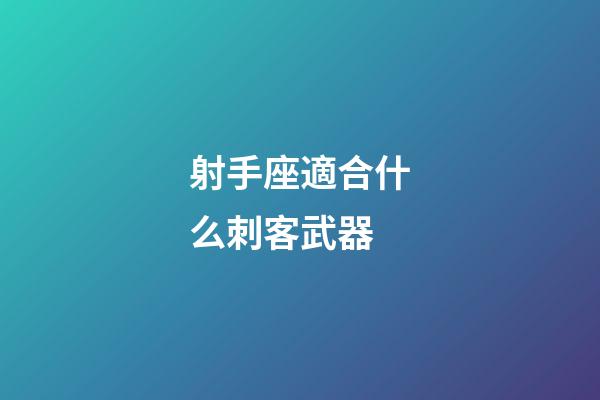 射手座適合什么刺客武器