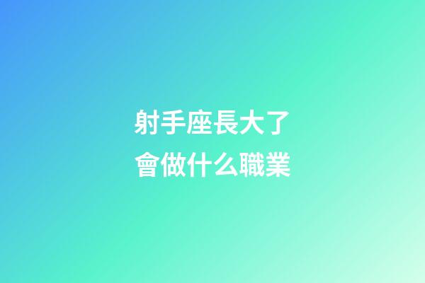 射手座長大了會做什么職業-第1張-星座運勢-玄機派