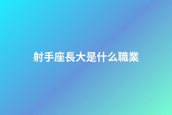 射手座長大是什么職業-第1張-星座運勢-玄機派