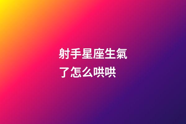 射手星座生氣了怎么哄哄-第1張-星座運勢-玄機派