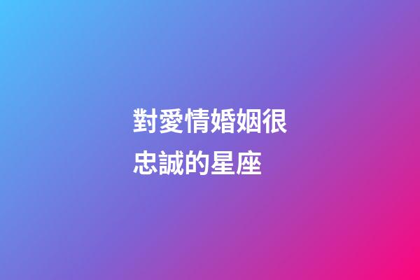 對愛情婚姻很忠誠的星座-第1張-星座運勢-玄機派