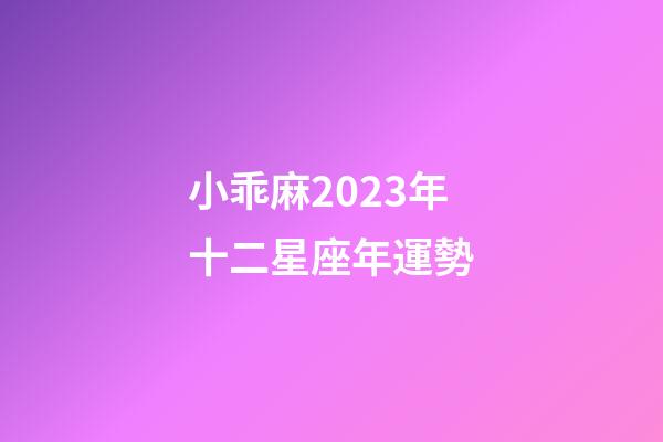 小乖麻2023年十二星座年運勢-第1張-星座運勢-玄機派