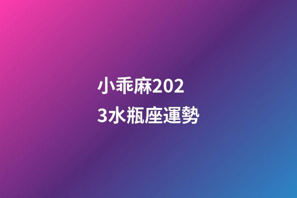 小乖麻2023水瓶座運勢-第1張-星座運勢-玄機派